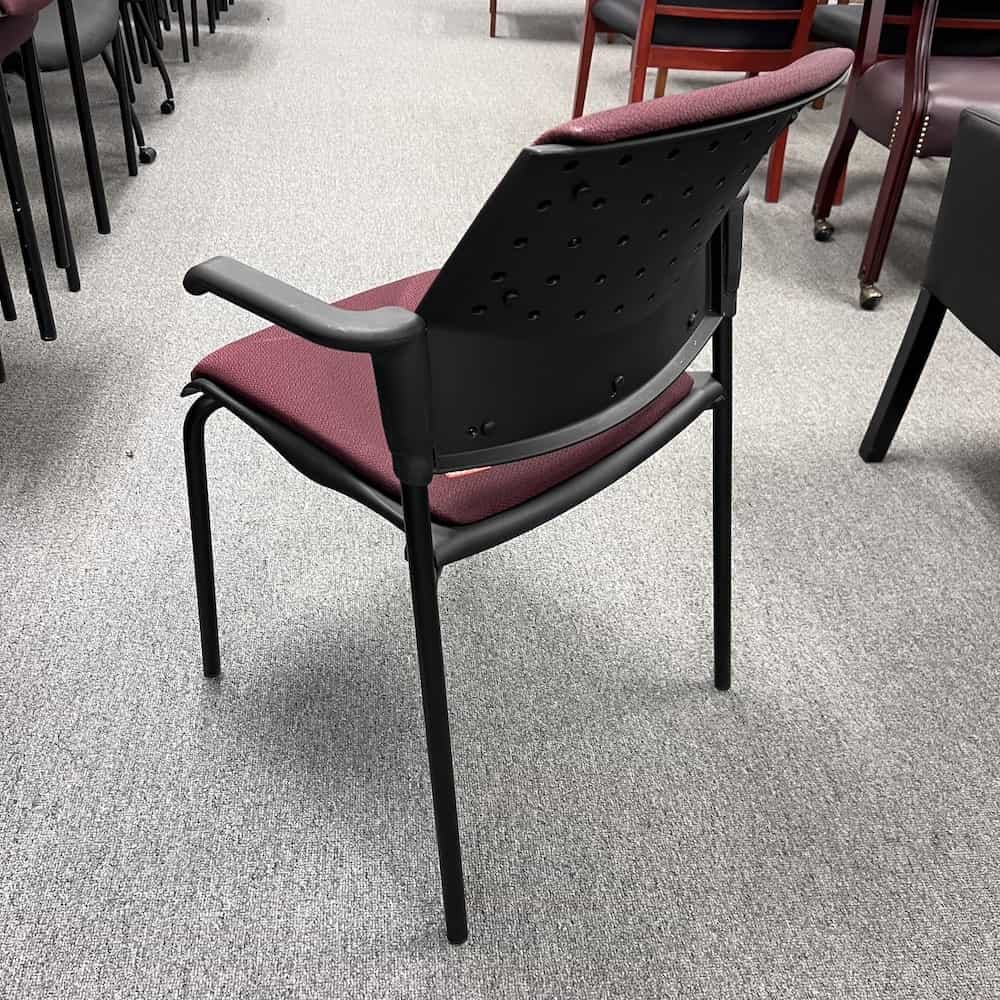 burgundy and black stacking chair global industries