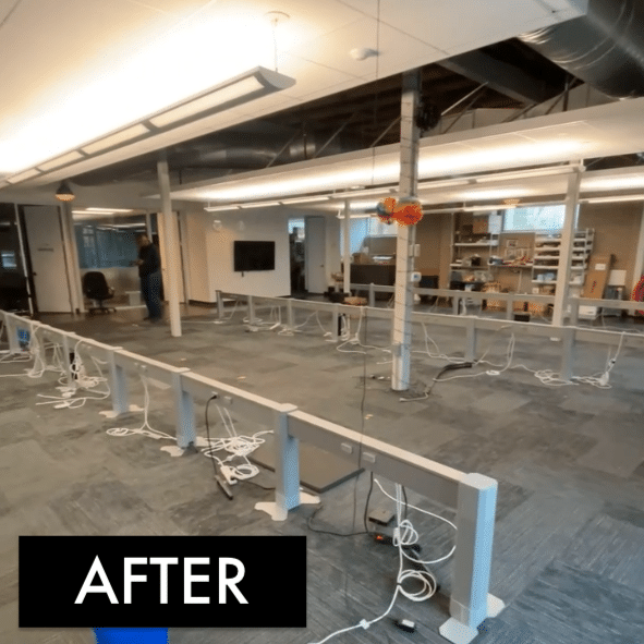 liquidation after desks and chairs removed