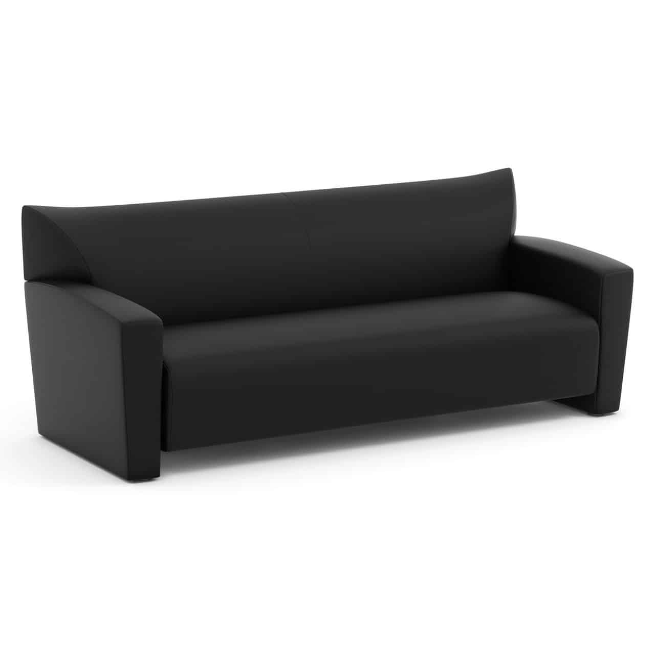 black vinyl tribeca sofa couch