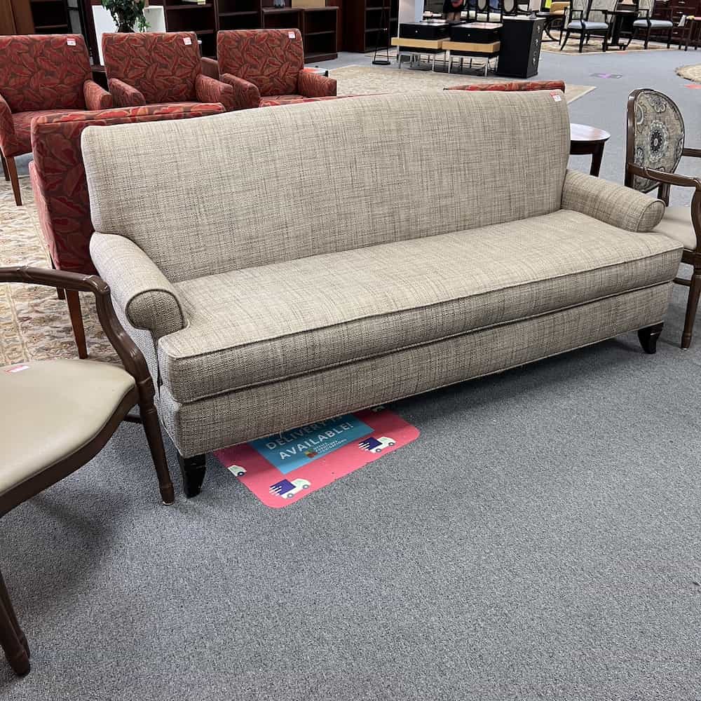 beige sofa couch transitional