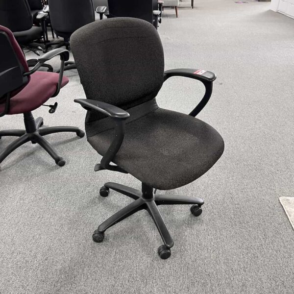 black with flecks of gold chair haworth conference chair