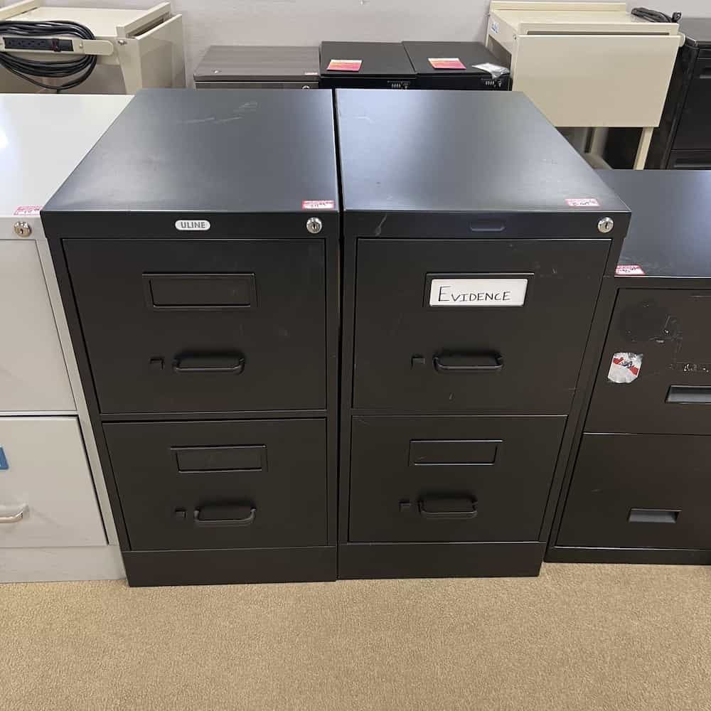 black metal 2 drawer vertical file cabinet