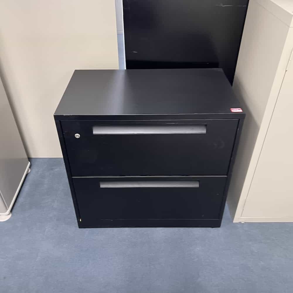 black metal steelcase two drawer lateral used