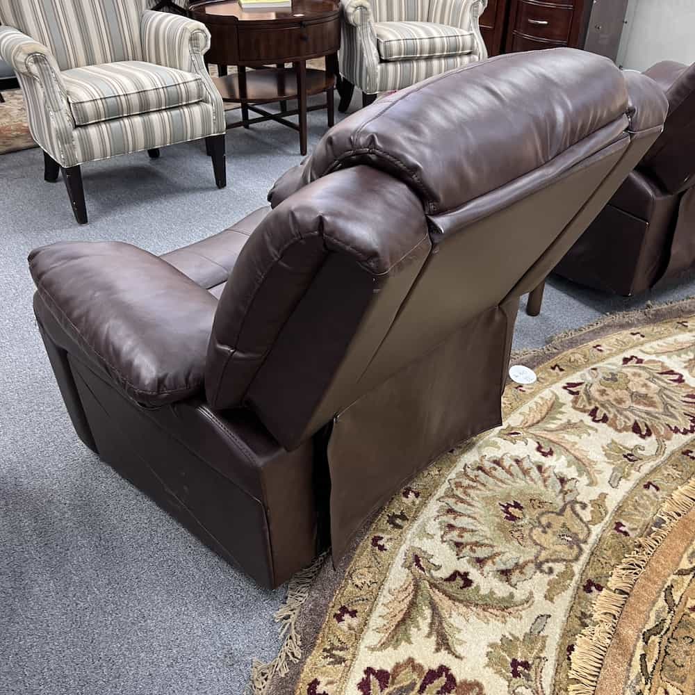 brown vinyl recliner plush used