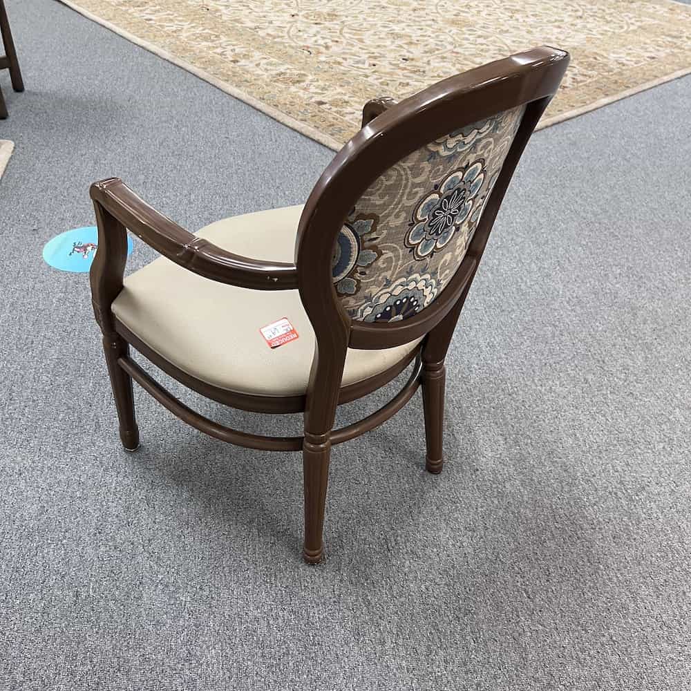 used Kwalu cafe chair for healthcare assisted living senior plastic arms vinyl seat