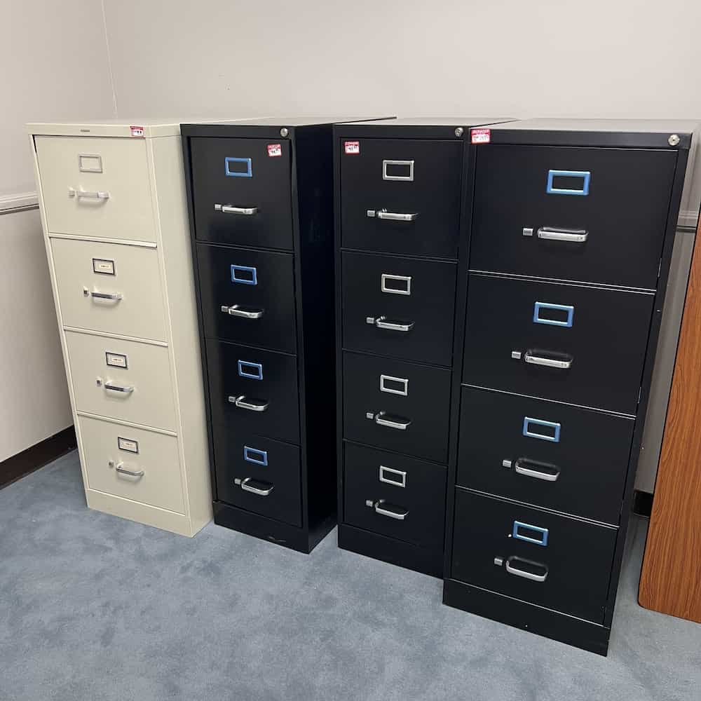 various metal 4 drawer vertical file cabinets used open box beige grey or black