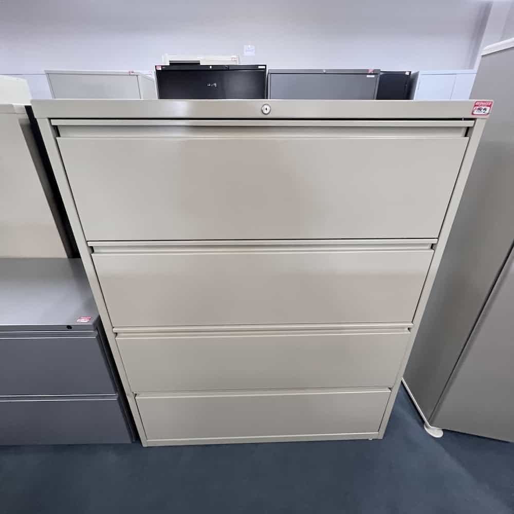 beige metal 4 drawer lateral file