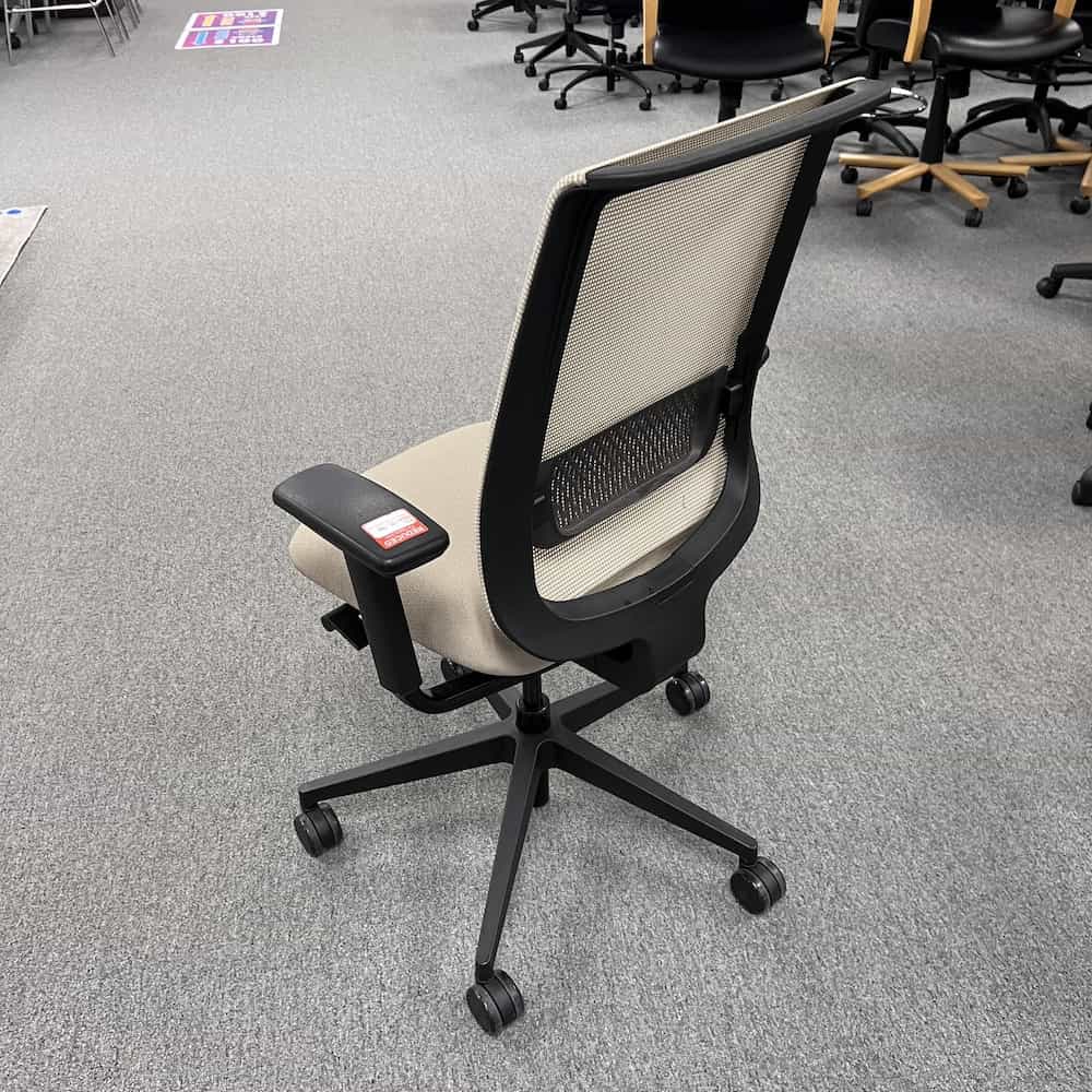 steelcase reply task chair in beige and black