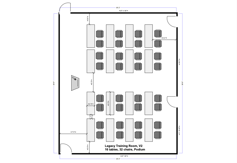 training room office floor plan