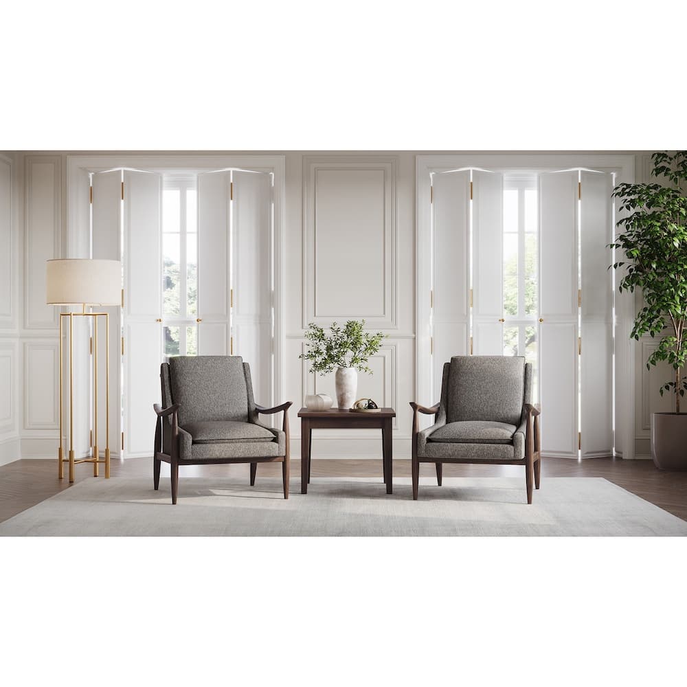 New - Royale Collection Lounge Chair - Charcoal - Image 3