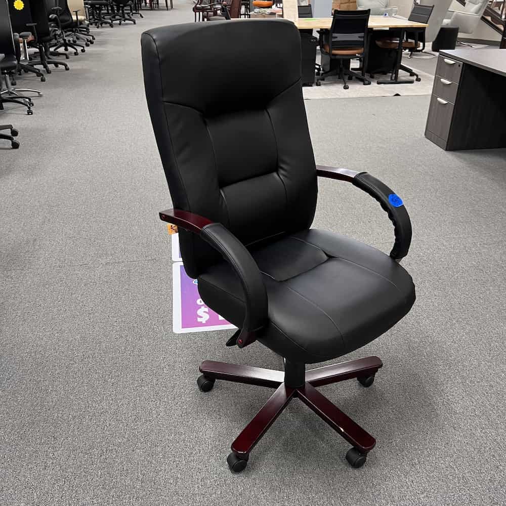 black and cherry vinyl High Back Executive Chair