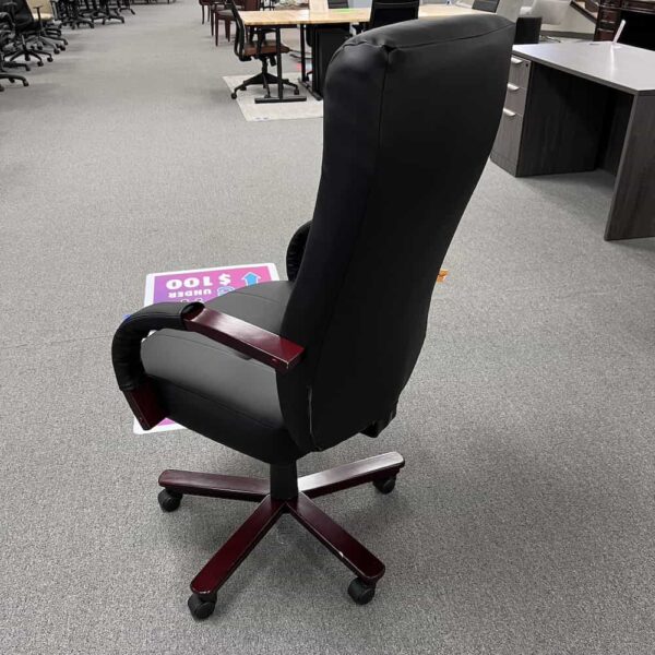 black and cherry vinyl High Back Executive Chair