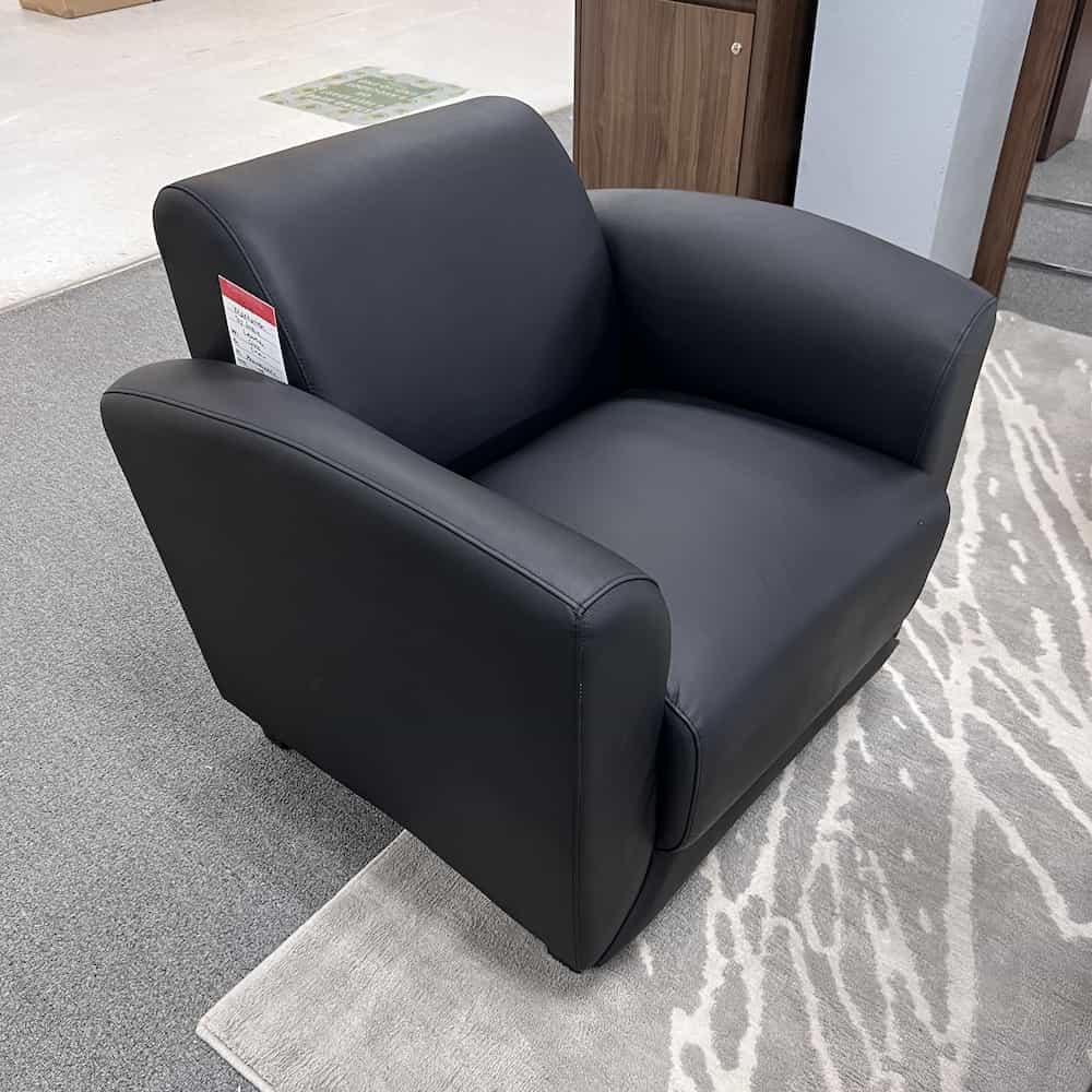 black leather arm chair new