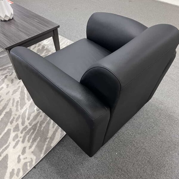 black leather arm chair new