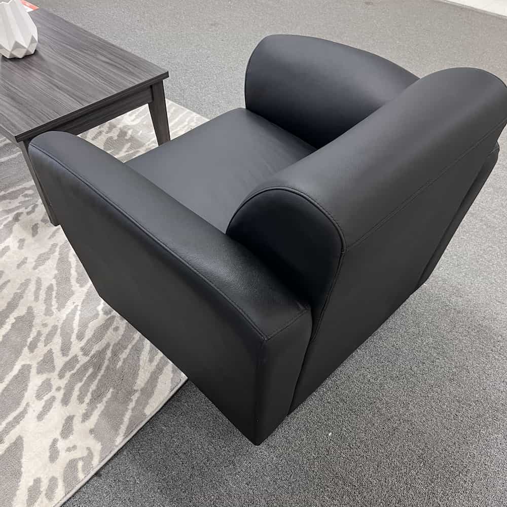 black leather arm chair new