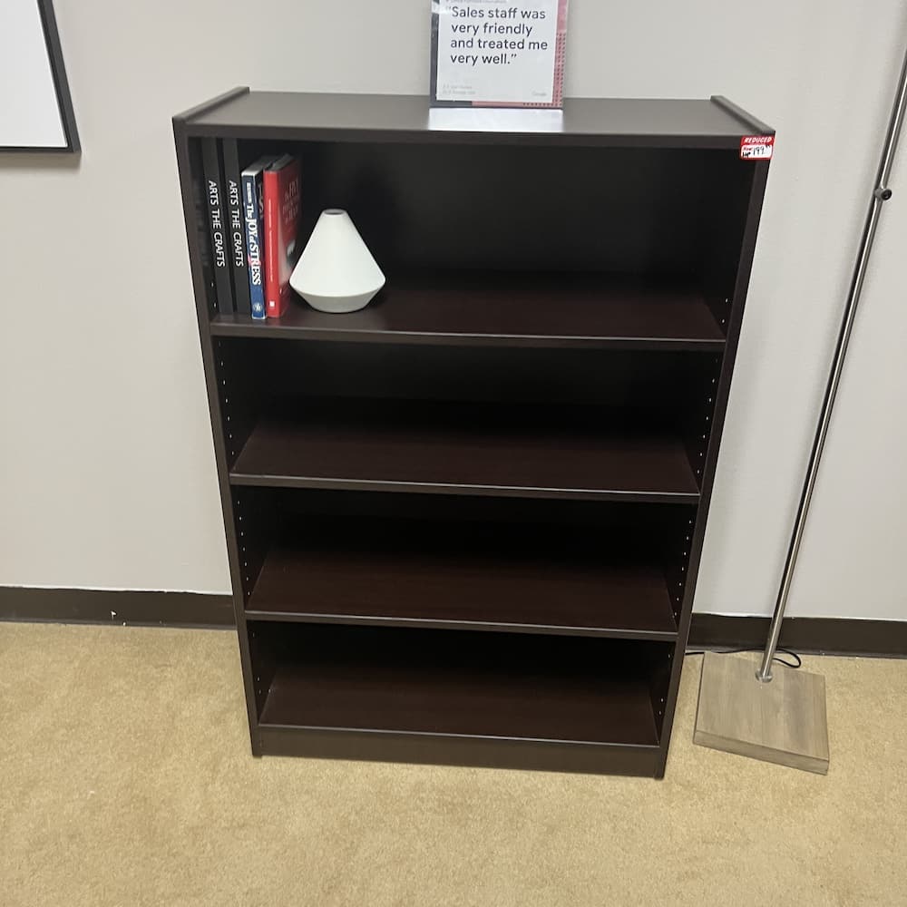 espresso laminate bookcase 48" tall