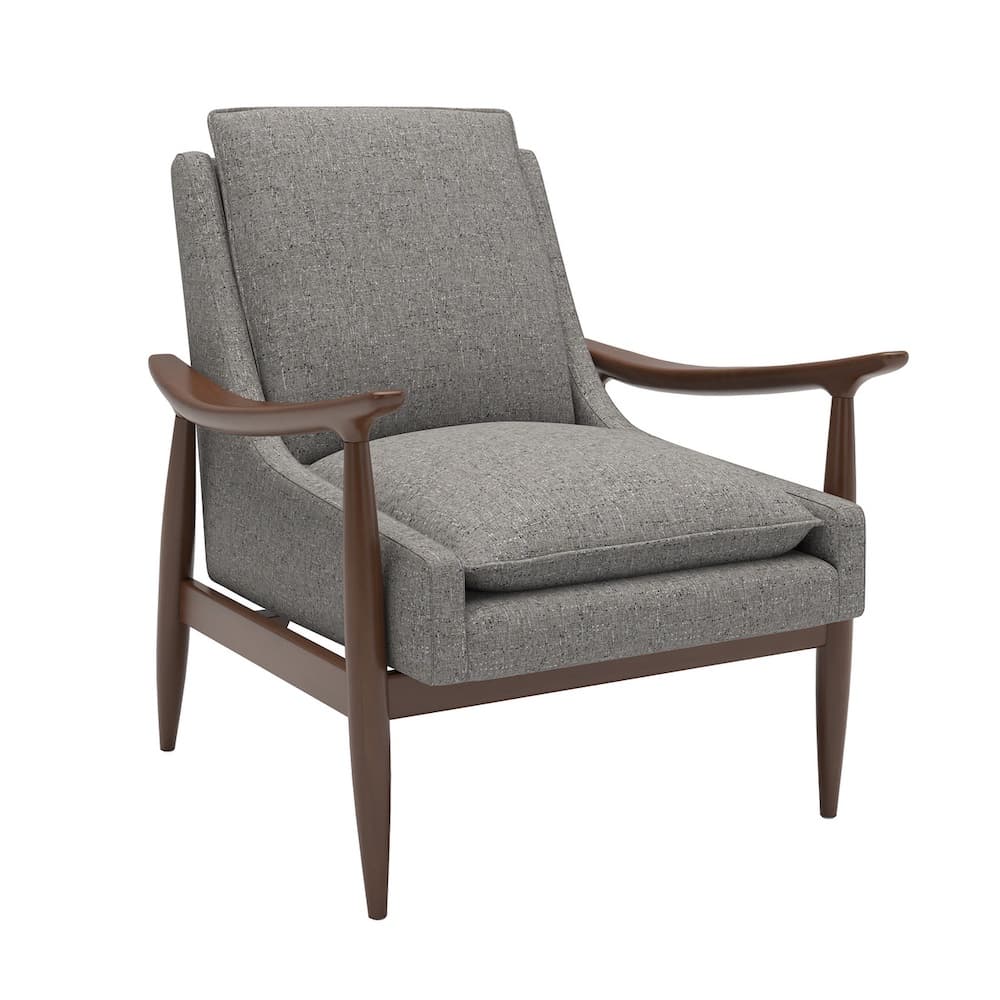 New - Royale Collection Lounge Chair - Charcoal