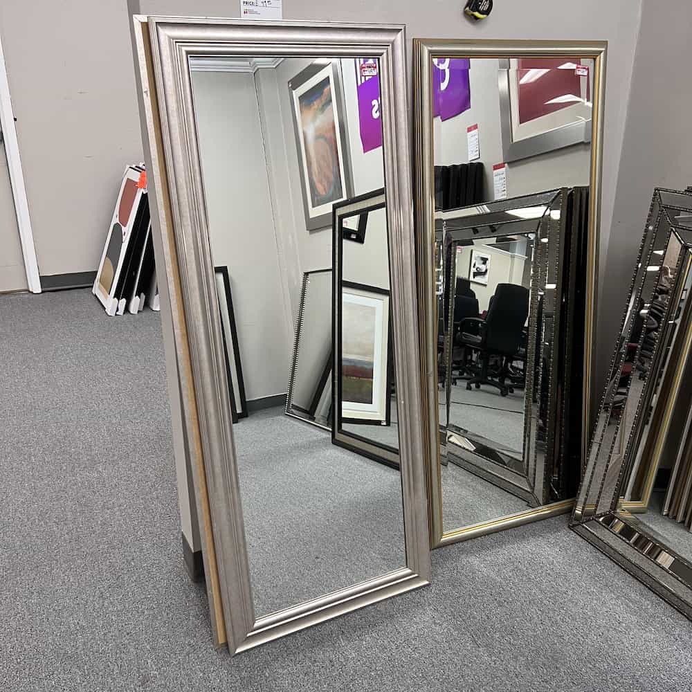 silver floor length hotel mirror contemporary 60x24