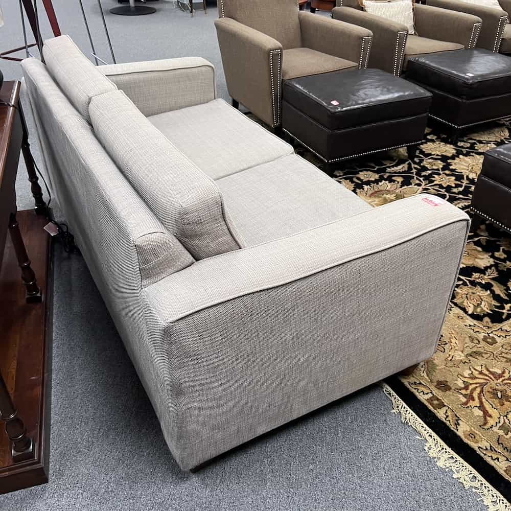 biege upholstered sofa sleeper couch used