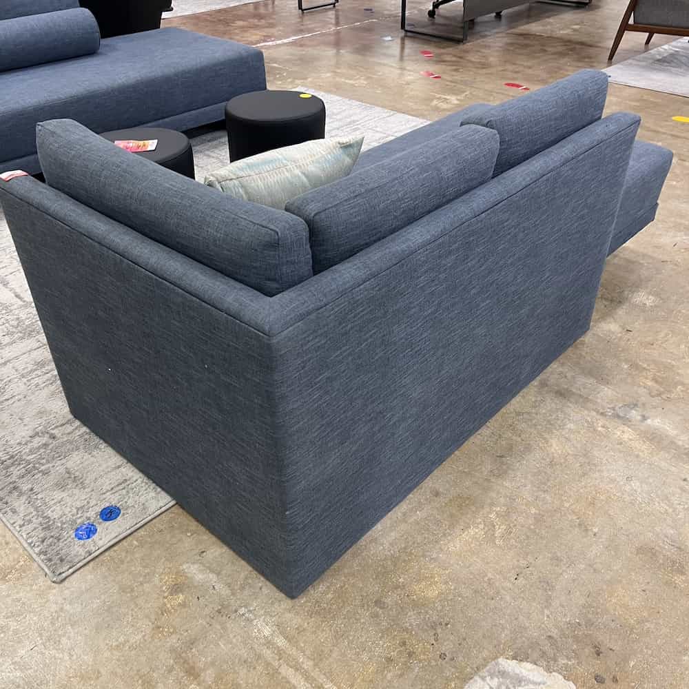 steel grey blue chaise sofa used modern couch