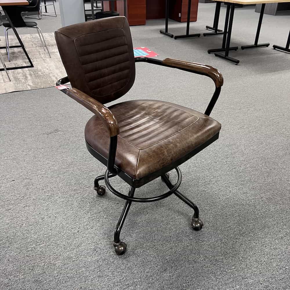 brown vintage look swivel chair "foster"
