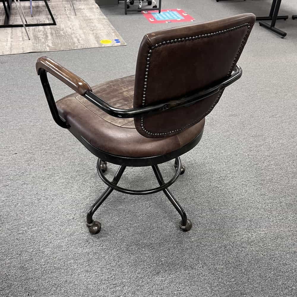 brown vintage look swivel chair