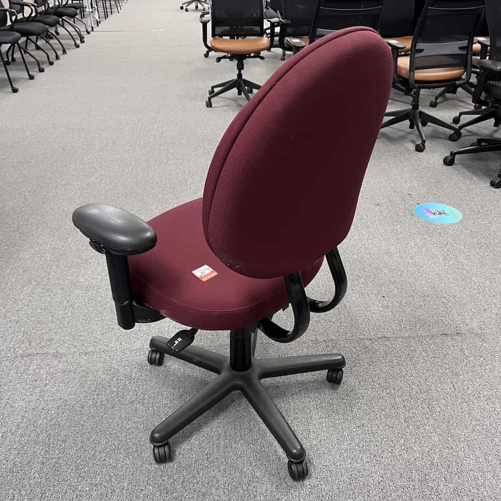 burgundy criterion plus chair used office big and tall black frame