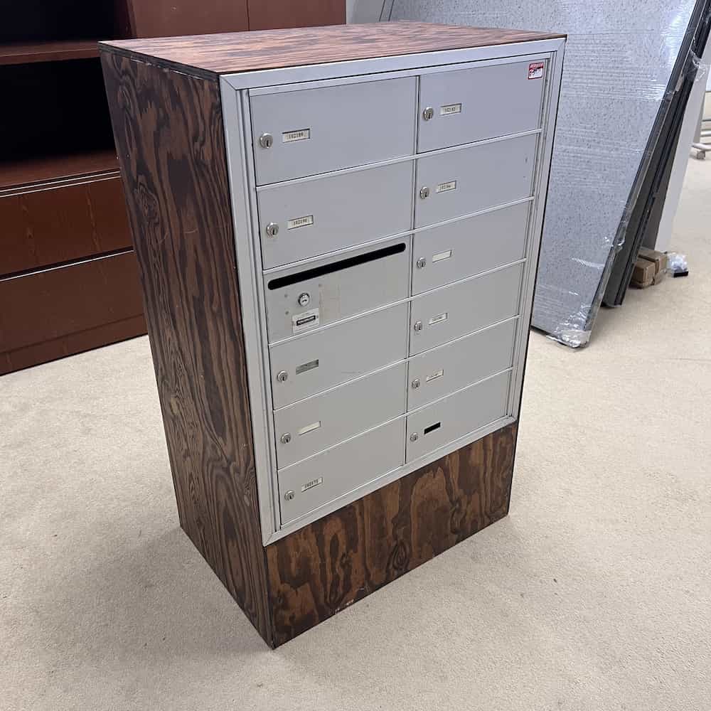 mailbox key cubby cabinet aluminum recessed with doors