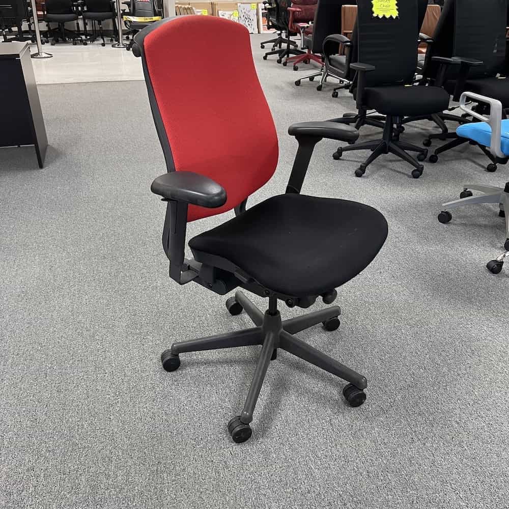 red and black celle task chair herman miller used