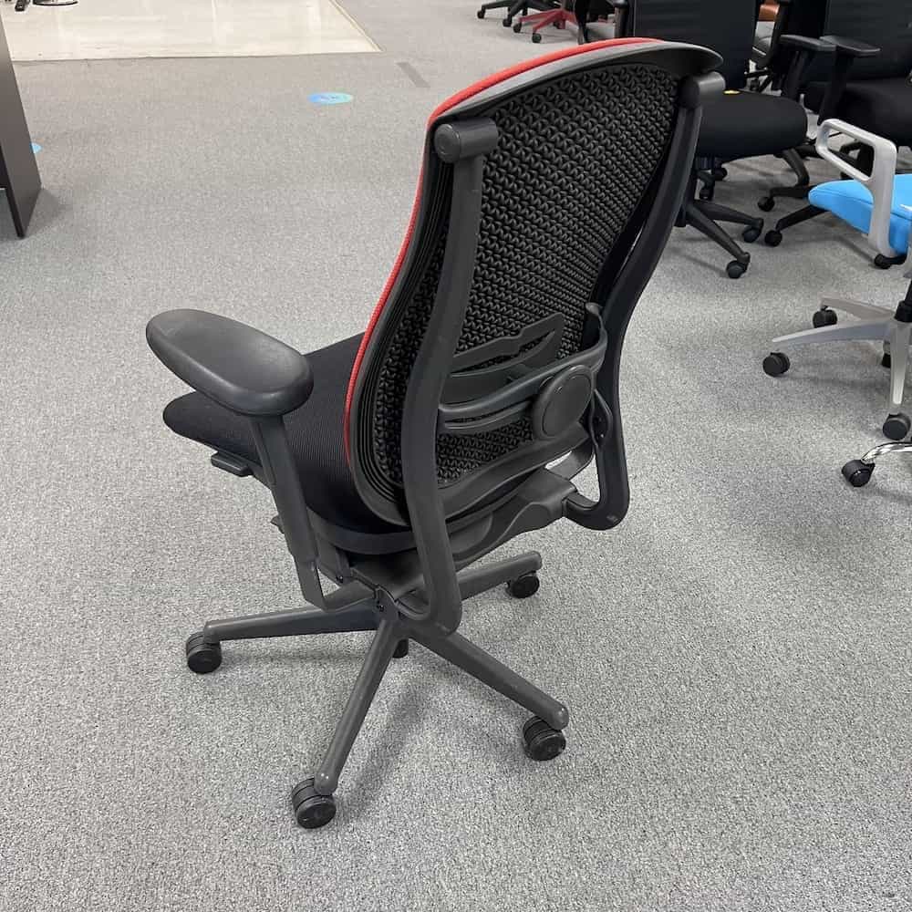 red and black celle task chair herman miller used