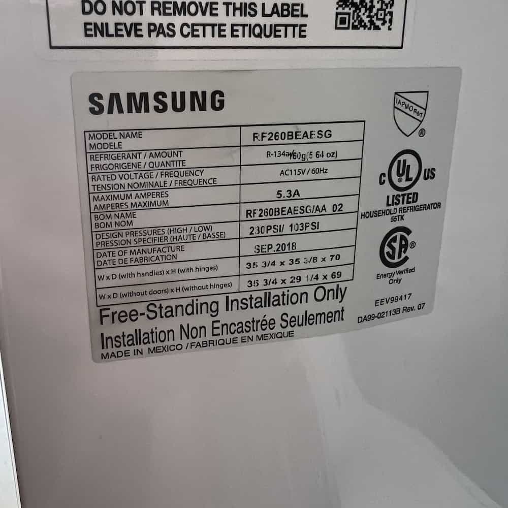 black stainless used french door refrigerator samsung