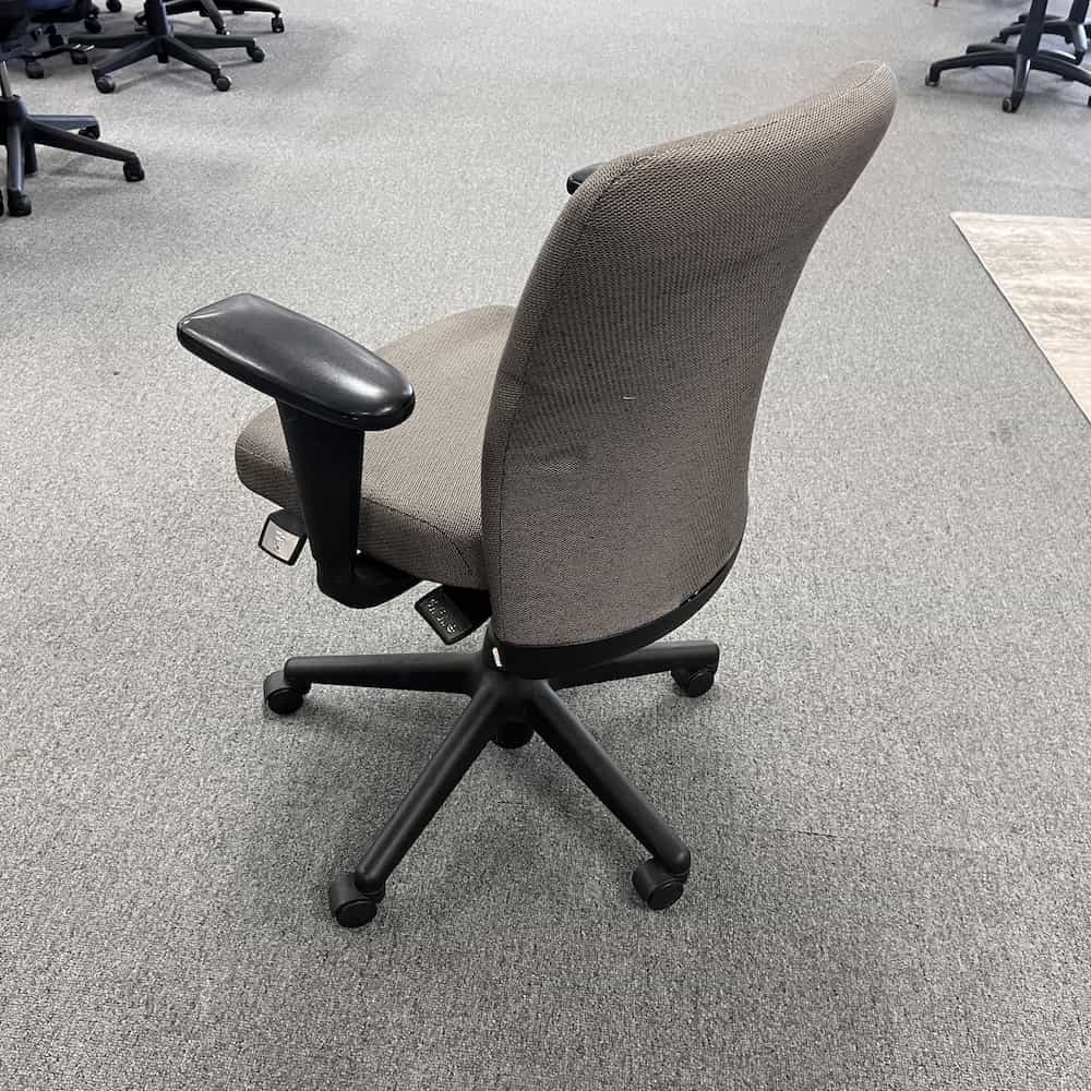 haworth look task chair, front, tan and black