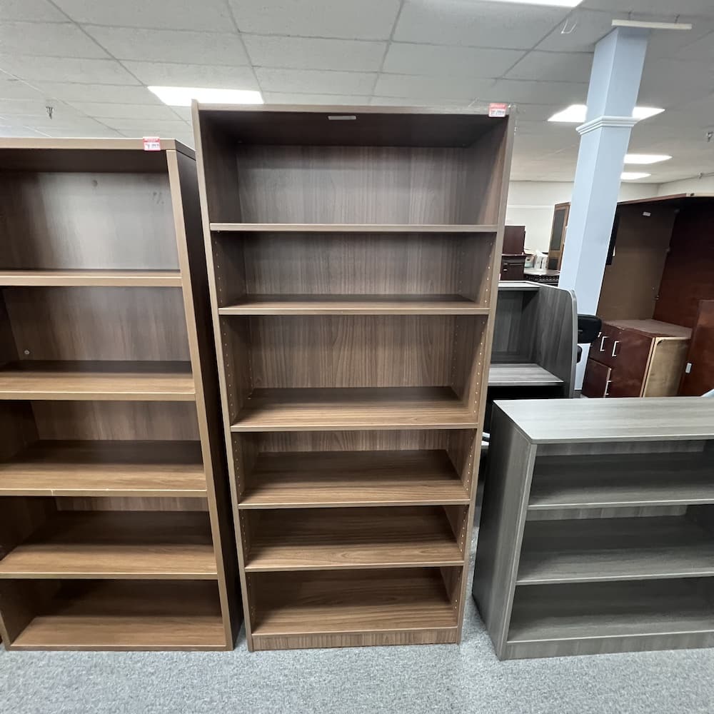 walnut laminate 71" tall used office furniture