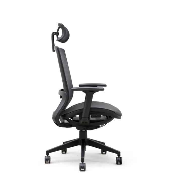 black mesh back office task chair with mesh headrest "galaxy"