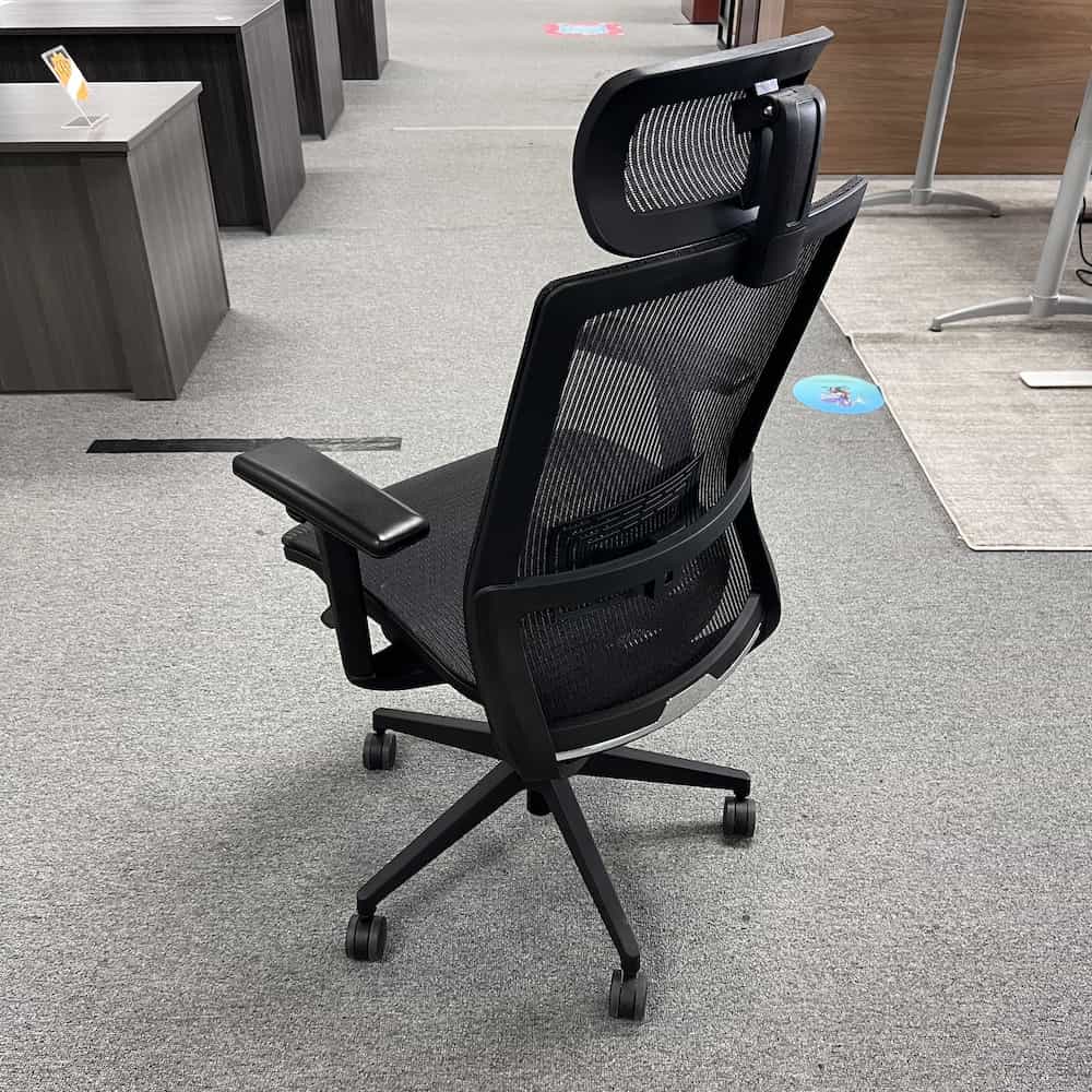 black mesh back office task chair with mesh headrest "galaxy"