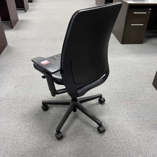 Steelcase Amia Black Vinyl Task Chair Office Furniture Liquidations