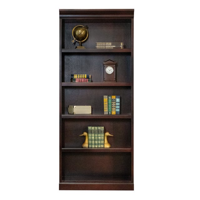 mahogany veneer executive bookcase roland collection