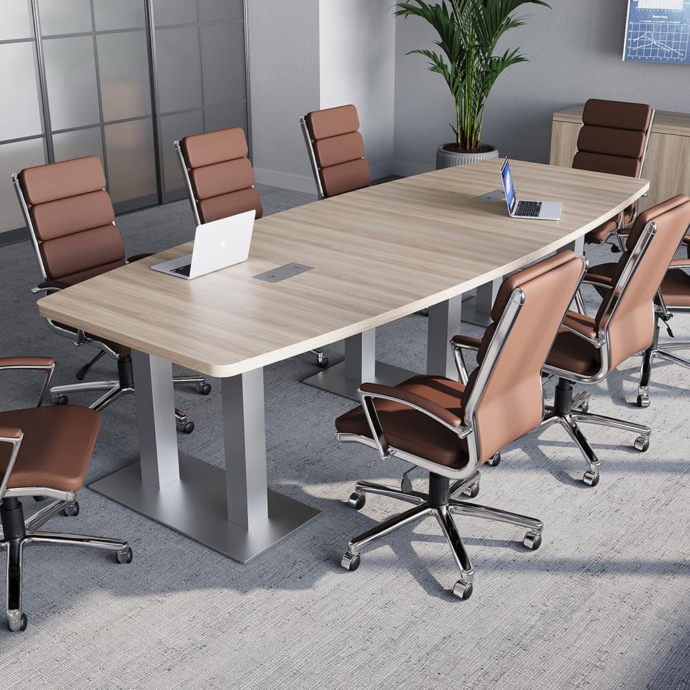 palmer house conference table, metal board base, new office furniture