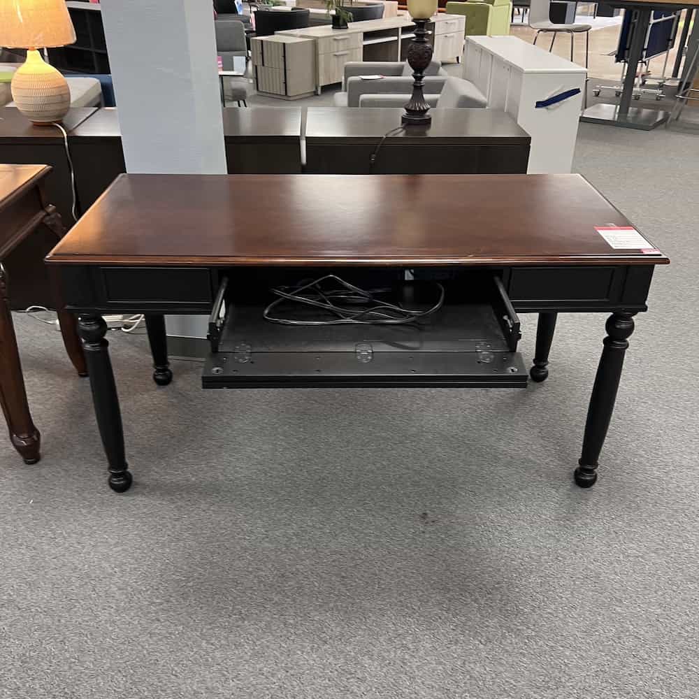 Mahogany writing desk traditional with keyboard drawer used veneer wood