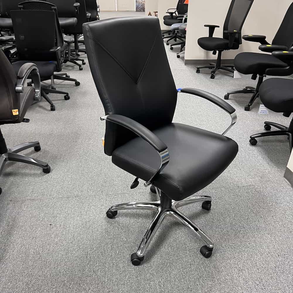 black vinyl chair boxero executive office