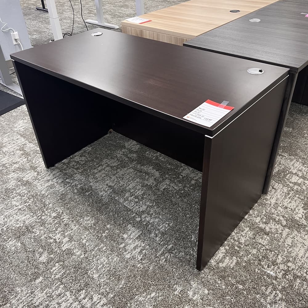 48" x 24" espresso laminate desk credenza, used office furniture
