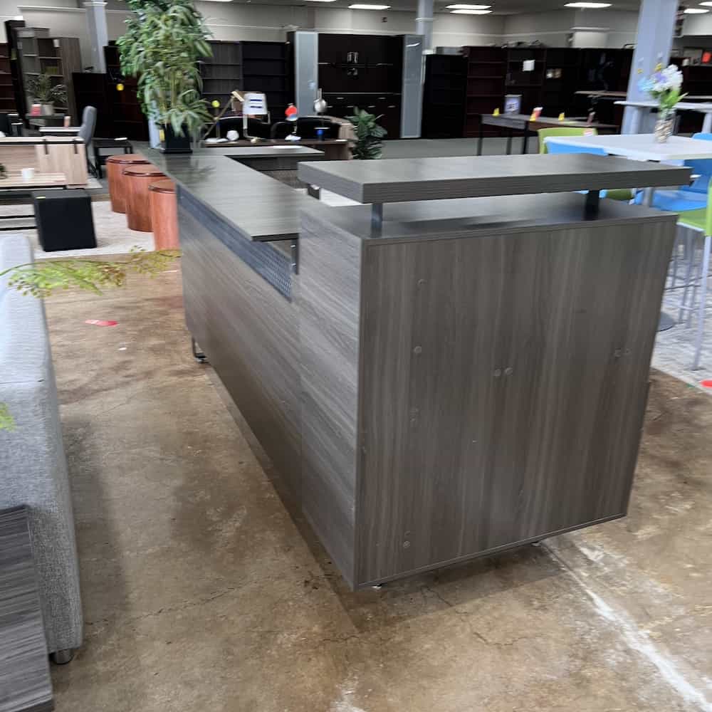 Bow Front Desk Drawers: 1 box box file Dimensions: 71" W x 42" D x 29" H Color/Finish: coastal grey laminate Consignment Code: E Used Condition Rating: 9 Please use our webtext platform to inquire about availability and to order. We hold with payment for three days. ITEM CONDITION RATING SCALE 10: Like New! Often an unused, discontinued item. 9: Open box. Never used but may have a flaw. 8: Good! Great! 7: Light scratches and dings. 6: Okay, has more than a few flaws. 5: Seriously scratched and dented… in-store only please. 4 or less: Badger bite deal. Not on website. Might be a free front porch item, recycled, etc. THIS ITEM DOES NOT SHIP Pick up in San Antonio or delivery in Texas only. If you need delivery, we offer this service for an additional fee. For delivery estimates, please message us through our web text platform.
We will get back to you as soon as we can!