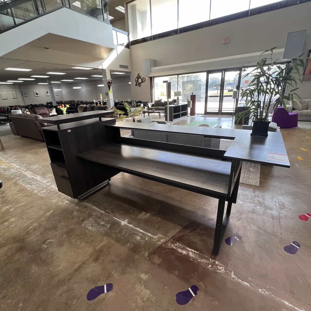 Bow Front Desk Drawers: 1 box box file Dimensions: 71" W x 42" D x 29" H Color/Finish: coastal grey laminate Consignment Code: E Used Condition Rating: 9 Please use our webtext platform to inquire about availability and to order. We hold with payment for three days. ITEM CONDITION RATING SCALE 10: Like New! Often an unused, discontinued item. 9: Open box. Never used but may have a flaw. 8: Good! Great! 7: Light scratches and dings. 6: Okay, has more than a few flaws. 5: Seriously scratched and dented… in-store only please. 4 or less: Badger bite deal. Not on website. Might be a free front porch item, recycled, etc. THIS ITEM DOES NOT SHIP Pick up in San Antonio or delivery in Texas only. If you need delivery, we offer this service for an additional fee. For delivery estimates, please message us through our web text platform.
We will get back to you as soon as we can!