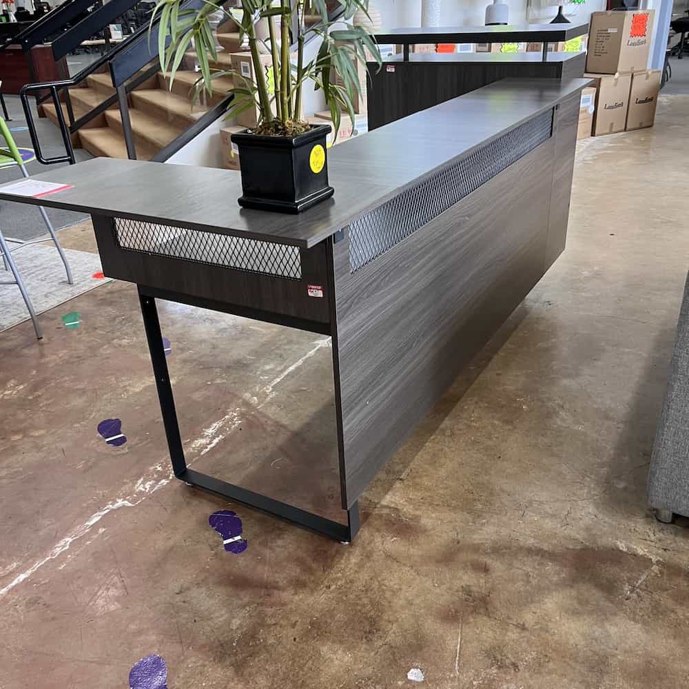 Bow Front Desk Drawers: 1 box box file Dimensions: 71" W x 42" D x 29" H Color/Finish: coastal grey laminate Consignment Code: E Used Condition Rating: 9 Please use our webtext platform to inquire about availability and to order. We hold with payment for three days. ITEM CONDITION RATING SCALE 10: Like New! Often an unused, discontinued item. 9: Open box. Never used but may have a flaw. 8: Good! Great! 7: Light scratches and dings. 6: Okay, has more than a few flaws. 5: Seriously scratched and dented… in-store only please. 4 or less: Badger bite deal. Not on website. Might be a free front porch item, recycled, etc. THIS ITEM DOES NOT SHIP Pick up in San Antonio or delivery in Texas only. If you need delivery, we offer this service for an additional fee. For delivery estimates, please message us through our web text platform.
We will get back to you as soon as we can!