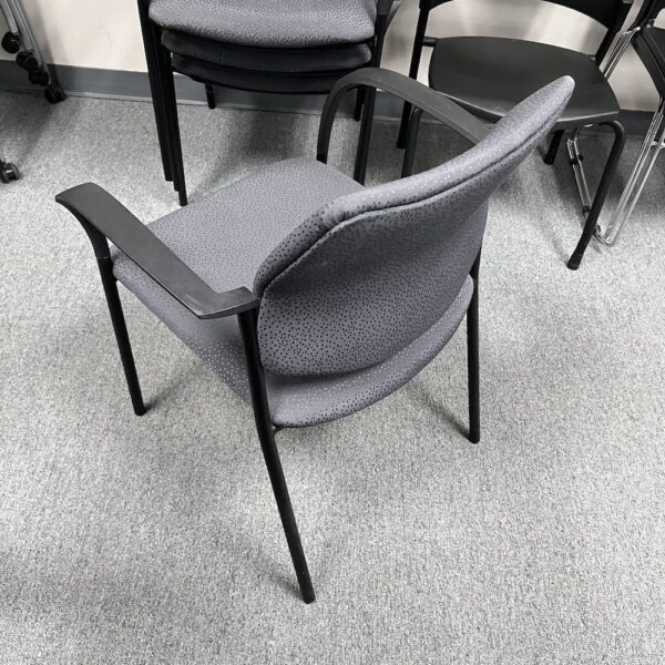 grey global stacking chair upholstered used