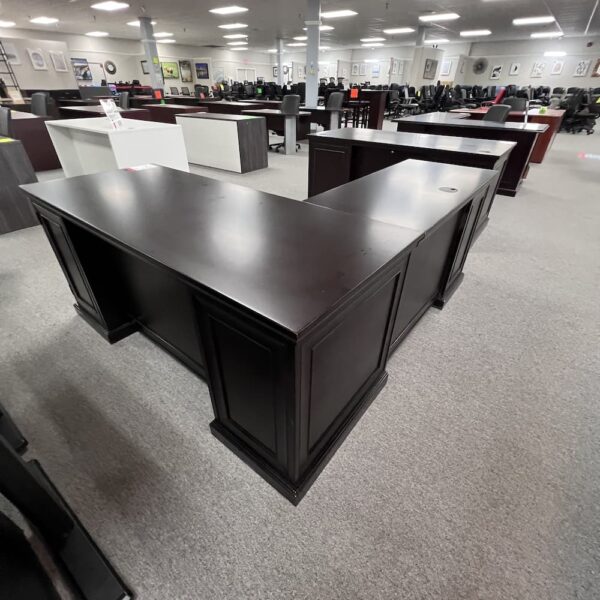 68" x 75" NBF Fulton Expresso Executive Traditional L-Desk - Left Return - Image 4