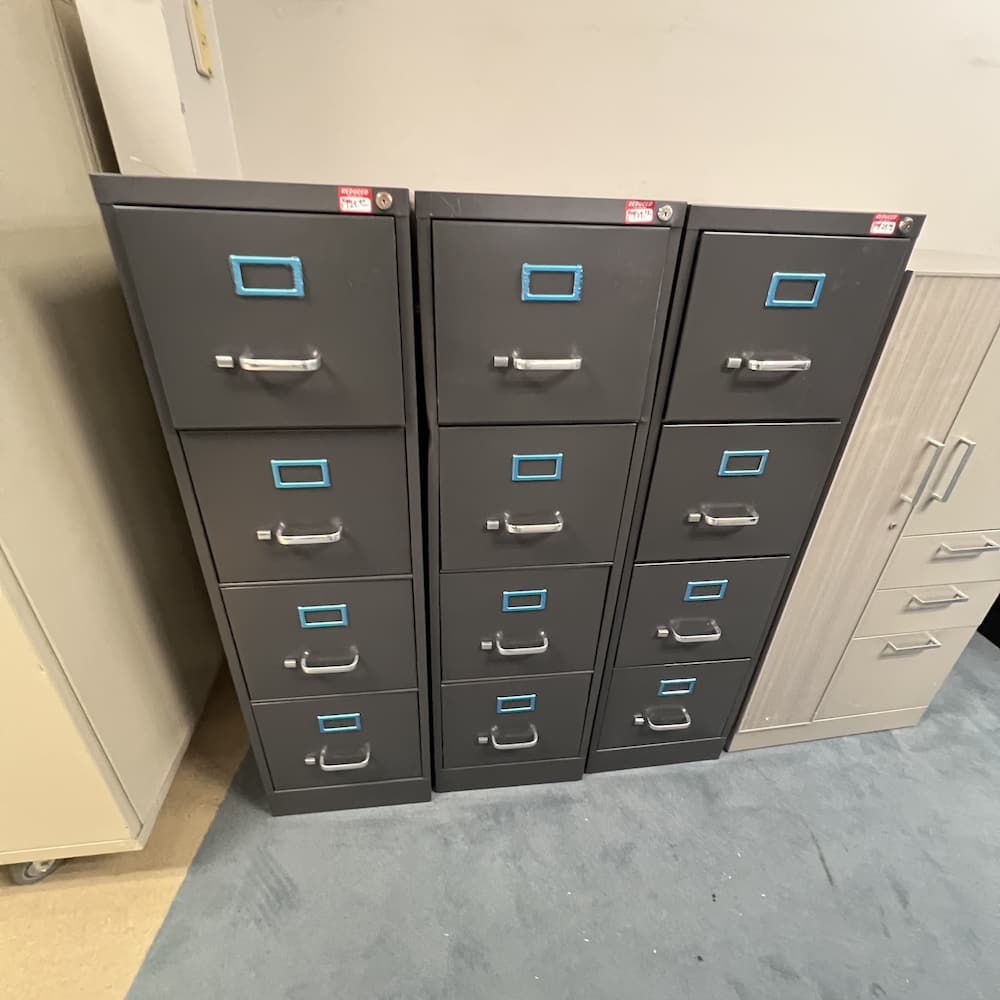 dark grey 4 drawer vertical file cabinets