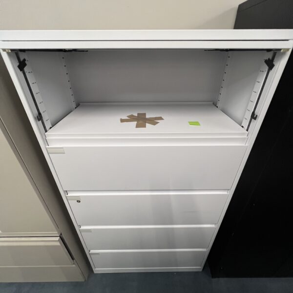 white 5 drawer lateral file cabinet metal used office furniture steelcase