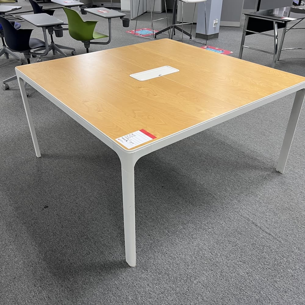 ikea maple and white square table Bekant used furniture