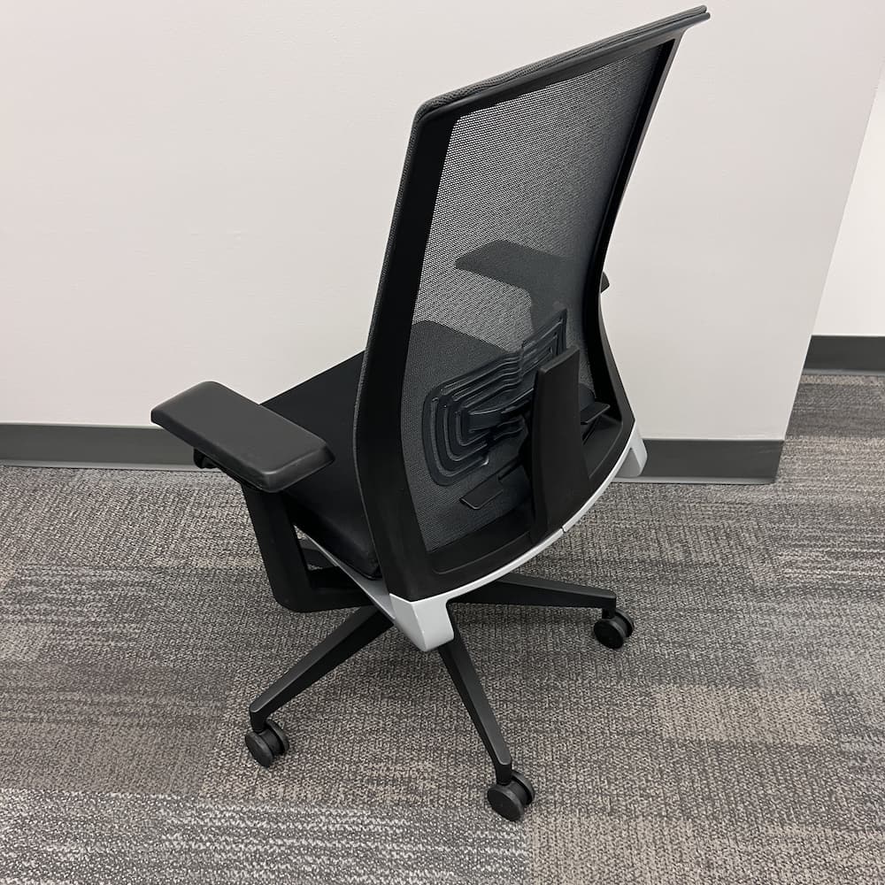 black mesh very task chair haworth used office furniture
